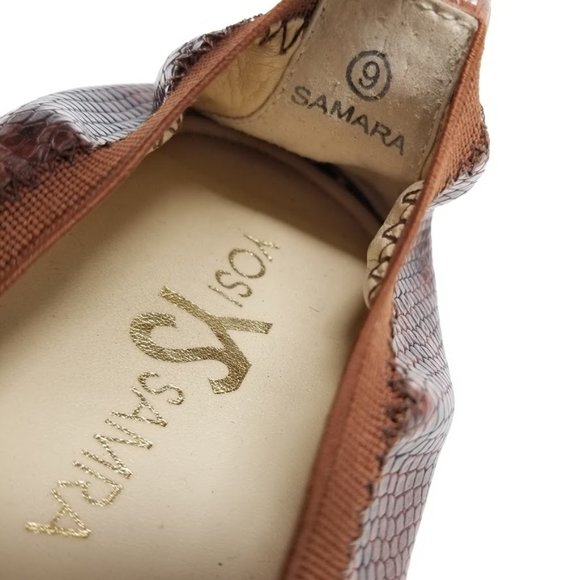 Yosi Samra Snakeskin Leather Ballet Flat Shoes 9 - Picture 6 of 8